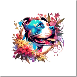 American Staffordshire Terrier Joyful Mothers Day Dog Mom Gift Posters and Art